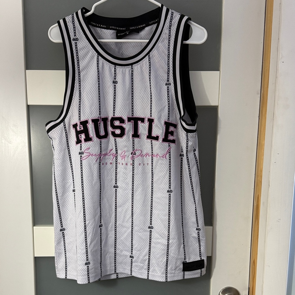 Hustler Hollywood Black and White Women's Jersey Tank